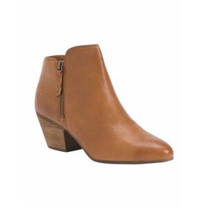FRYE Judith Double Zip Leather Ankle Booties Whiskey Brown Women’s Size 9
